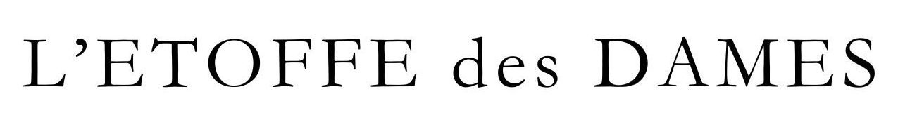 Titre du site L'Etoffe des Dames écrit noir sur blanc