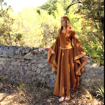 Robe noble médiévale en viscose – Iseult