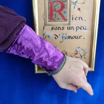 Manchettes fantasy conte de fée – velours pourpre