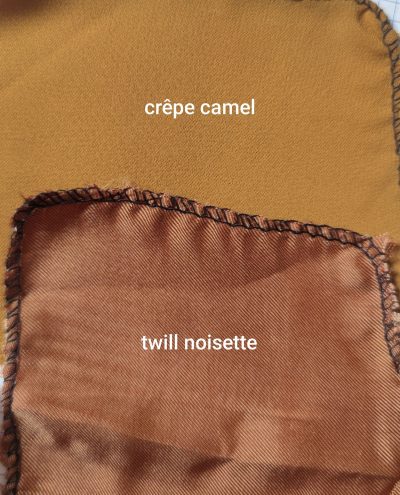 De tissus camel et noisette au choix Pour la robe médiévale isolte