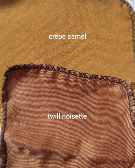 De tissus camel et noisette au choix Pour la robe médiévale isolte